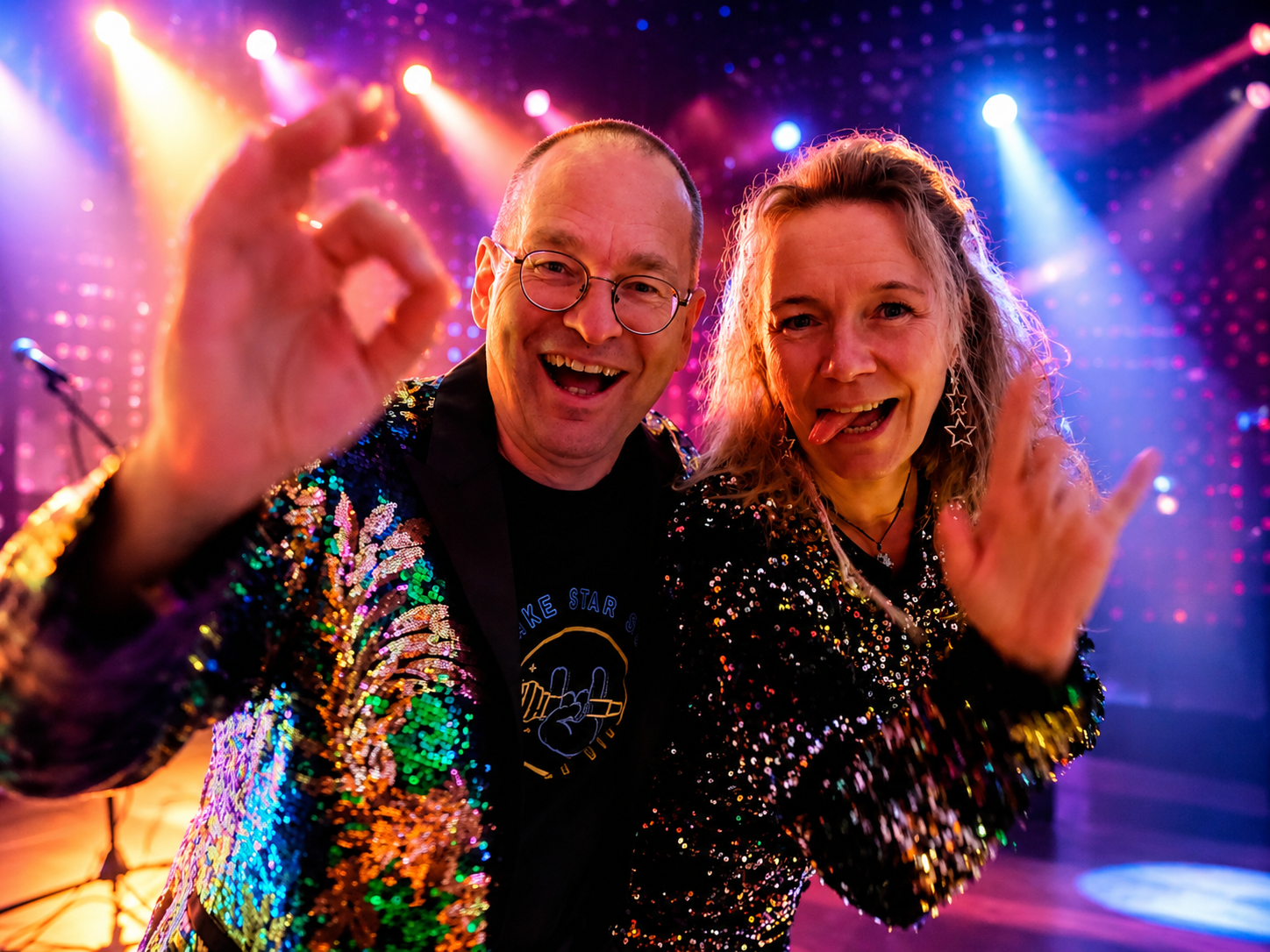 Jürgen Breuninger und Britt Pedersen bei der Karaoke Starshow